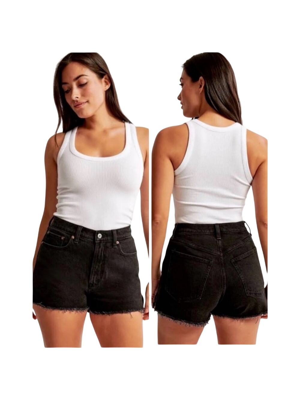 Abercrombie & Fitch Curve Love The Mom Short High Rise Denim Shorts Size 18 / 34